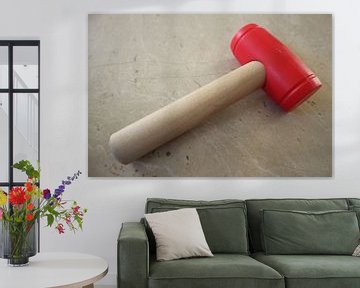 Toy hammer lying down