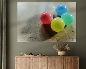 Toy balls far away
