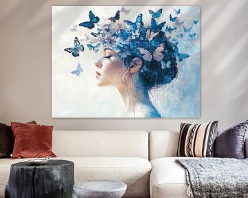 Dreamy Woman With Butterflies by Art Whims