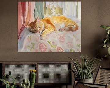 Sleeping Cat by Wonderful Art
