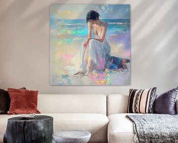 Solitude Shores van Abstract Schilderij