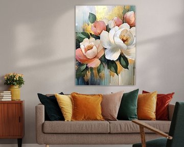 Flower painting by Wonderful Art