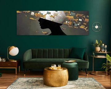 Fish profile | Silhouette of Dreams Collage by Wonderful Art