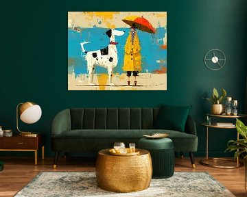 Dog and mackintosh by ARTEO Paintings