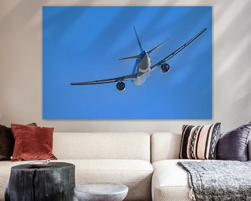 Boeing 777 van KLM stijgt op van Schiphol Amsterdam Airport