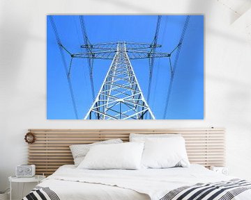 High Voltage electricyty transmission towers with power lines  by Sjoerd van der Wal Photography