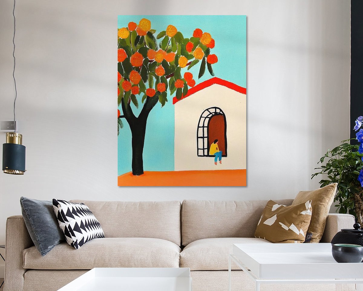 Voorbeeld van het werk in een kamer