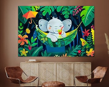 Schattige olifant in jungle