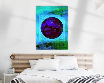 Droom - Cirkel Blauw Groen van Claudia Gründler