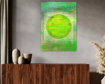 Droom - Cirkel groen Lichtgroen van Claudia Gründler