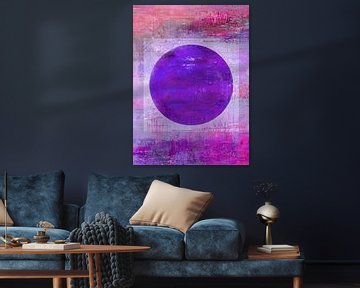 Droom - Cirkel Paars Roze van Claudia Gründler