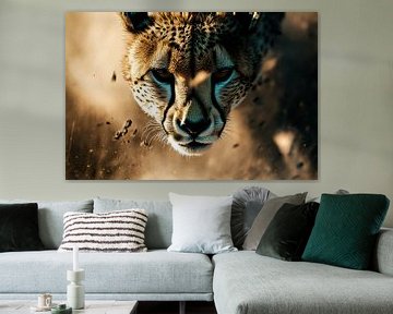 Close-up cheeta in actie van Imperial Art House