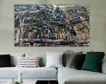 lucht/dronefoto binnenstad 's-Hertogenbosch van Marcel Willems