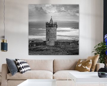 Doonagore Castle in Black and White