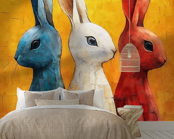 Voorbeeld van het werk in een kamer