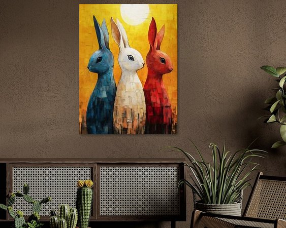 Voorbeeld van het werk in een kamer