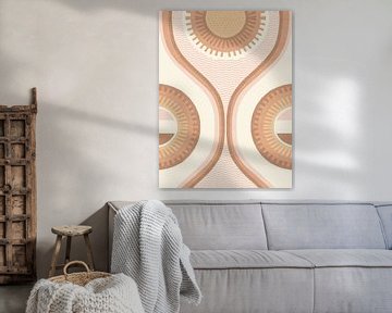 Goovy Retro zonsondergang vloeiende lijnen van Bloomery Decor