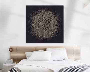 Dark Golden Boho Mandala by Bloomery Decor
