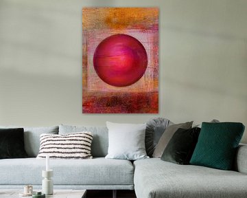 Illusion with circle flaming red by Claudia Gründler