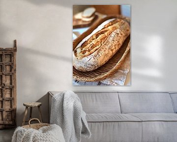 Vers gebakken boerenbrood met een knapperige korst van Pixelbull Design
