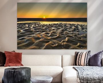 Zandstructuren op het strand van peterheinspictures