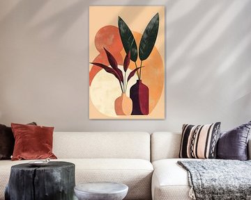 Geometrisch Stilleven in Terracotta no.2 van Studio BB
