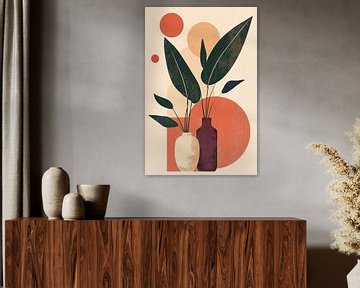 Geometrisch Stilleven in Terracotta no.3 van Studio BB
