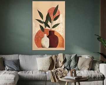 Geometrisch Stilleven in Terracotta no.5 van Studio BB