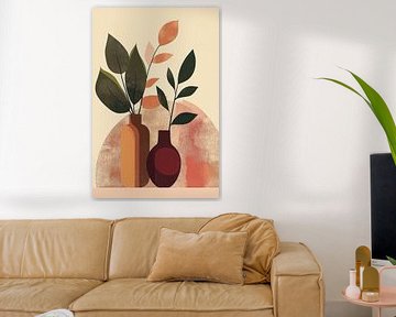 Geometrisch Stilleven in Terracotta no.7 van Studio BB