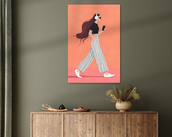 Voorbeeld van het werk in een kamer