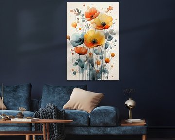 Bloemen Aquarel no.5 van Studio BB