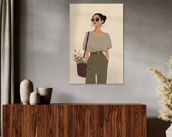 Voorbeeld van het werk in een kamer