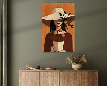 Vrouw met de Citrusboom no.1 van Studio BB