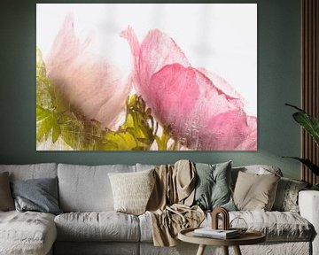 2 anemonen in ijs van Marc Heiligenstein
