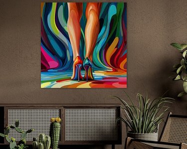 Voorbeeld van het werk in een kamer
