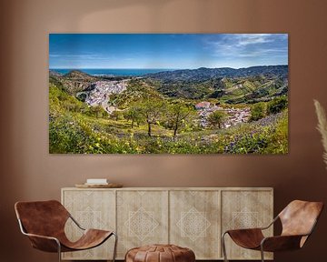 Andalusia landscape with mountain village by Voss photography