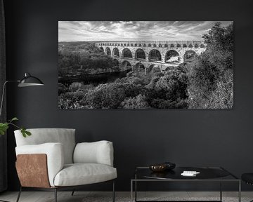 Pont Du Gard in black and white by Manfred Voss, Black-White Photography