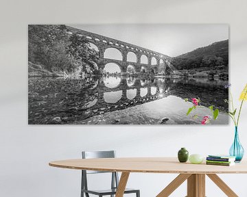 Pont Du Gard in black and white by Manfred Voss, Black-White Photography