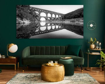Pont Du Gard black and white by Manfred Voss, Black-White Photography