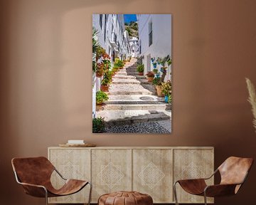 Wit bergdorp in Spanje van Voss fotografie