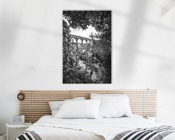Pont Du Gard in black and white by Manfred Voss, Black-White Photography
