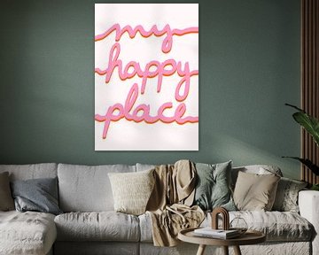 My happy place pink orange by Bainai