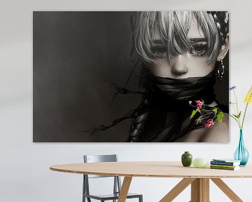 Intense blik | Anime Stijl van Karina Brouwer