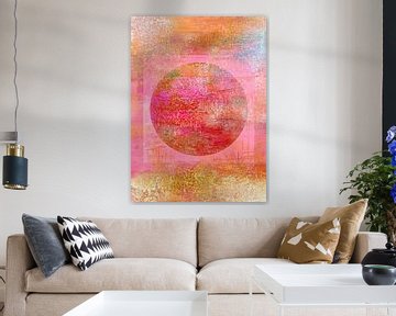 Dream Circle Orange Pink Pink by Claudia Gründler