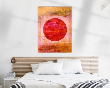 Dream Circle Orange Pink by Claudia Gründler