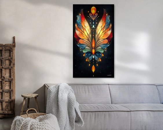 Voorbeeld van het werk in een kamer