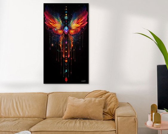 Voorbeeld van het werk in een kamer