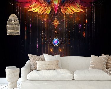 Voorbeeld van het werk in een kamer
