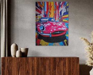 Pop Art Jaguar E sportwagen autodynamiek van gm_designs
