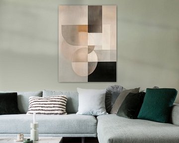 Modern abstract, Japandi stijl van Japandi Art Studio